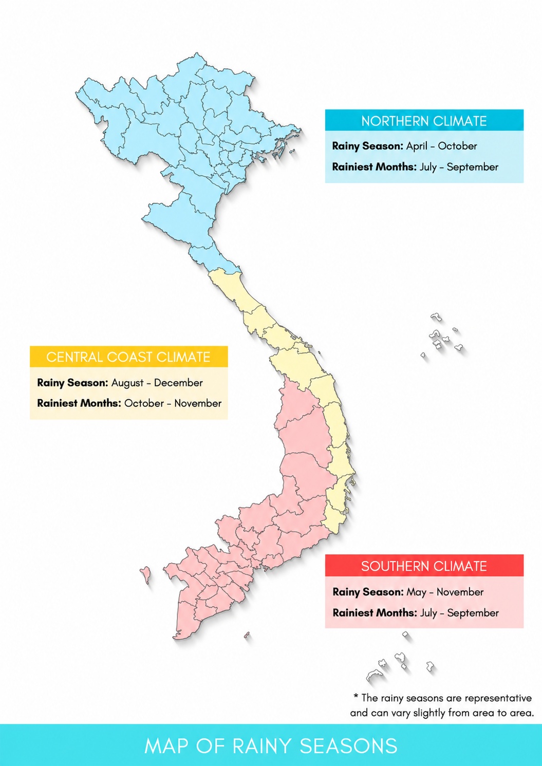 Bản đồ mùa mưa tại Việt Nam