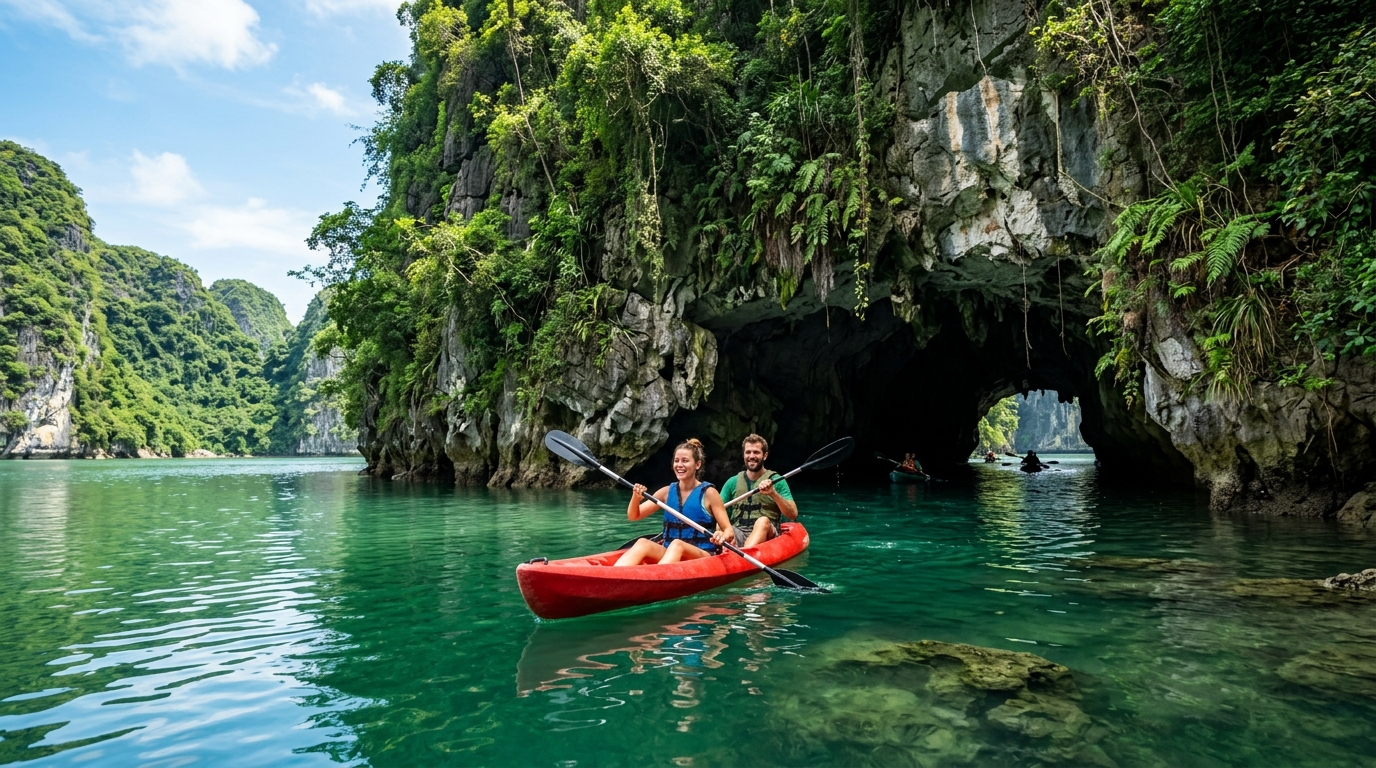 Chèo thuyền Kayak Hang Luồn Vịnh Hạ Long