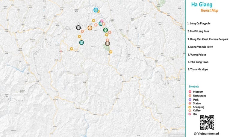 Ha Giang Detailed Tourist Map