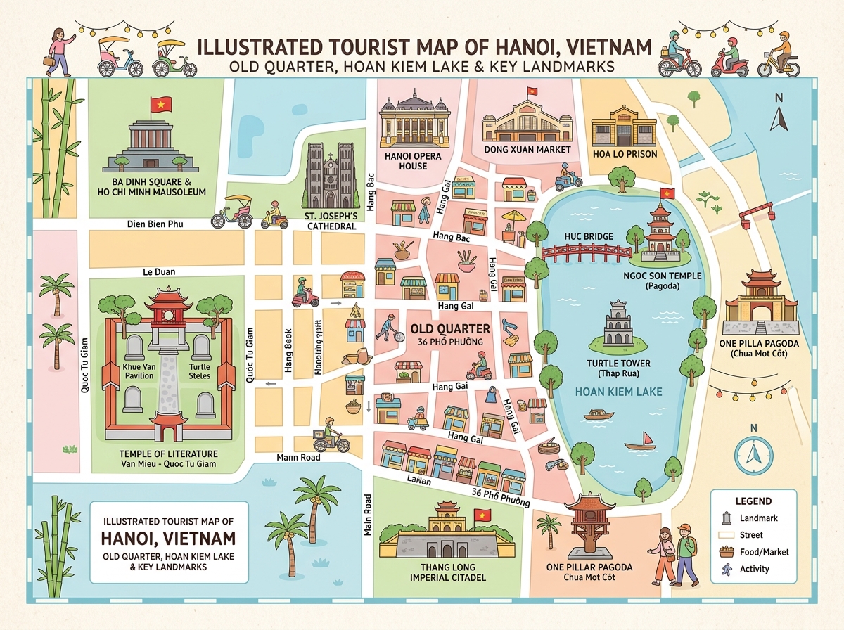 Hanoi Centre Tourist Map