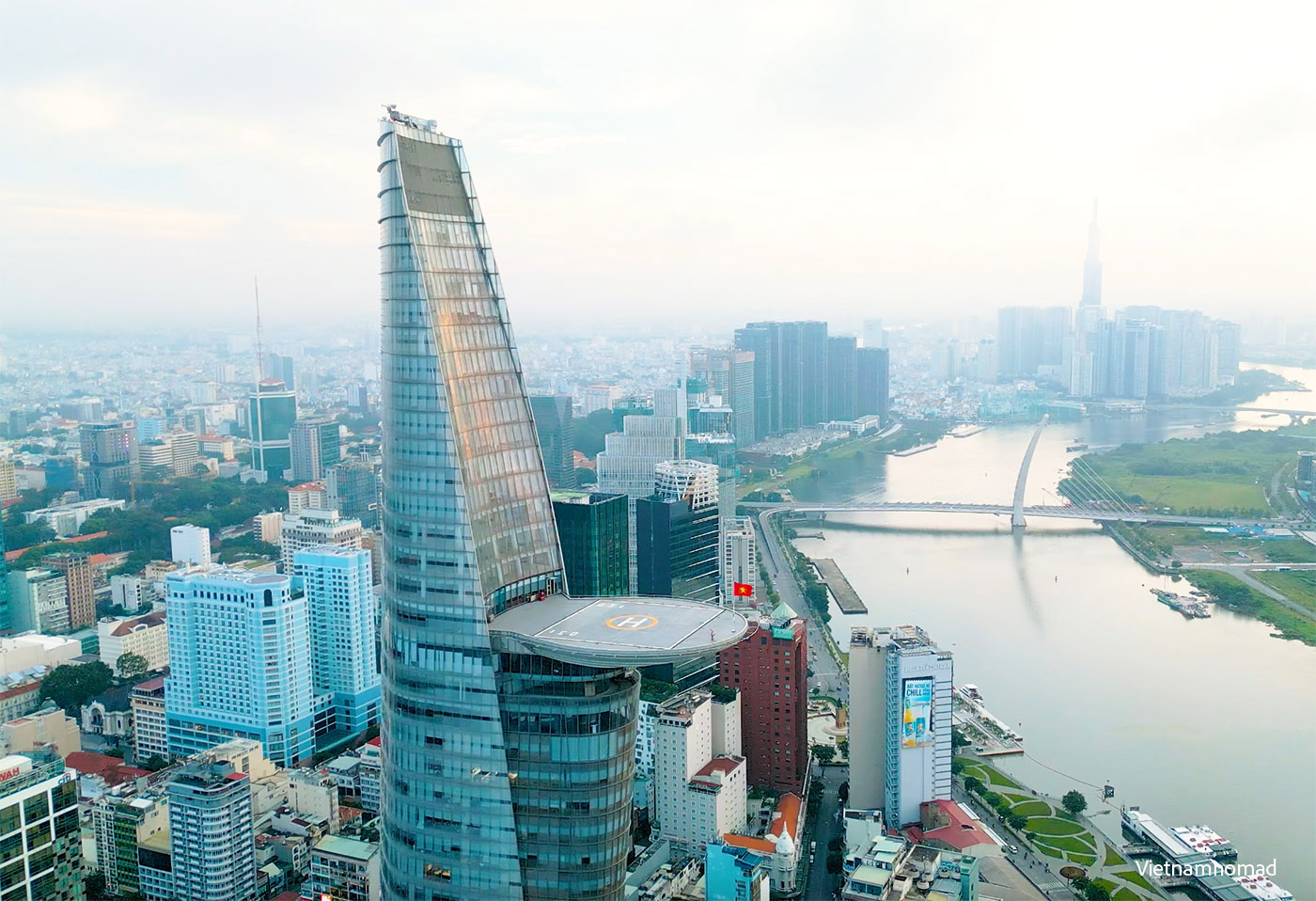 Ho Chi Minh City Aerial Night View