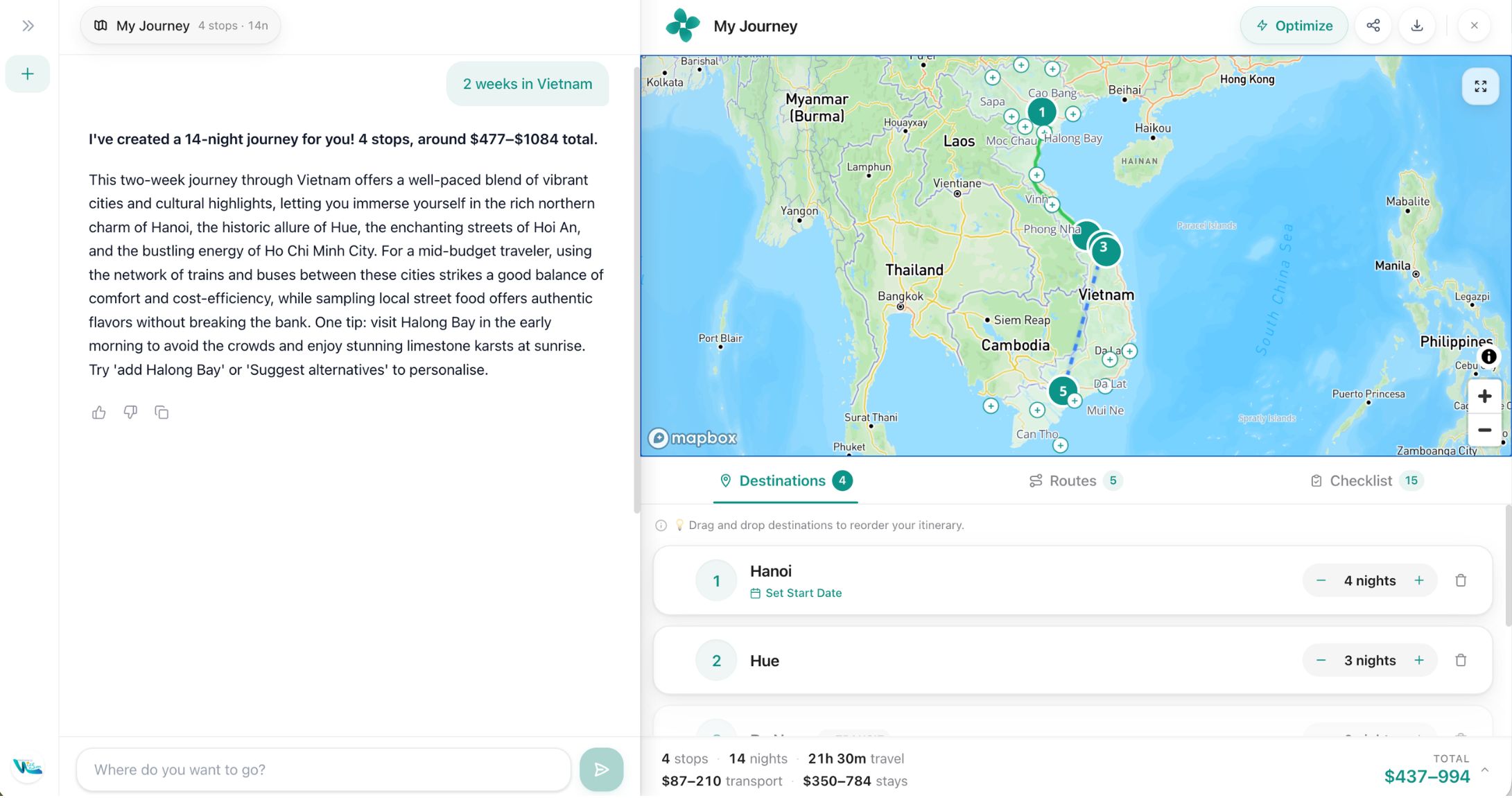 Tripion AI Platform for Multi-City Travel in Asia