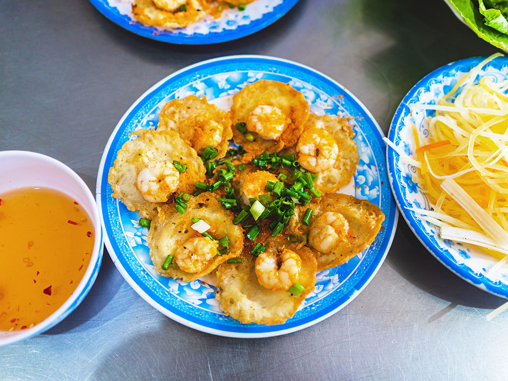 Banh khot - mini seafood pancakes Vung Tau